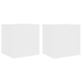 vidaXL TV nástenné skrinky s LED svetlami 2 ks biele 40,5x35x40 cm