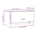 vidaXL skriňa Old Wood 70x32,5x35 cm Engineered Wood