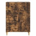 vidaXL Servírovacia skriňa Dymový dub 66 x 34,5 x 90 cm
