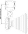 RF elements Sektorová anténa Horn s TwistPortem, 5/6GHz, 18 dBi, 30° 90°