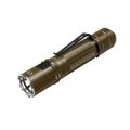 KLARUS XT2CR PRO Desert Tan taktická batéria 2100 lm, duálny spínač, 1x 18650 3100 mAh, USB, hnedá