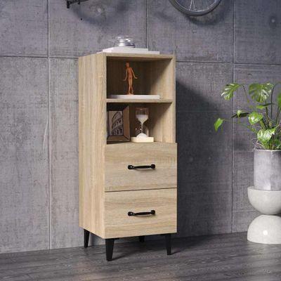 vidaXL Komoda vo farbe dubu sonoma 34,5x34x90 cm spracované drevo