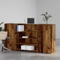 vidaXL Recepčný stôl staré drevo 200x50x103,5 cm kompozitné drevo