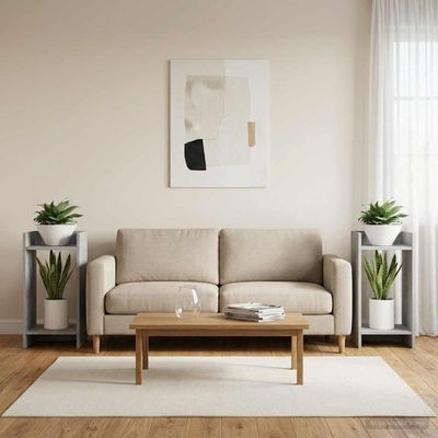 vidaXL Stojan na rastliny 2 pcs Betónovo Sivá 30 x 30 x 60 cm