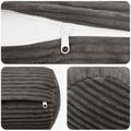 vidaXL Poťah na podložku 2 pcs HEERLEN Tmavosivá Ø 15 x 40 cm manšestr