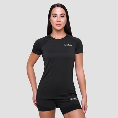 Dámske bežecké tričko Pulse Black - GymBeam, veľkosť XXL, veľkosť oblečenia XXL