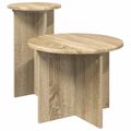 vidaXL Sada príručných stolíkov 2 ks Dub sonoma Ø 45 x 35 cm