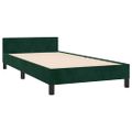 vidaXL Posteľ bez matraca tmavozelený 90x200 cm zamat