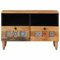 vidaXL TV skrinka Prírodná 70 x 33 x 46 cm Masívne mango drevo