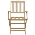 vidaXL Skladacie stoličky 4 ks 57,5x54,5x90 cm Masívne drevo akácia