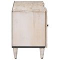 vidaXL TV skrinka Biela 105 x 33,5 x 46 cm Masívne mango drevo