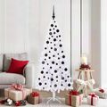 vidaXL Umelý vianočný stromček s 300 LED-i Biela 180 cm PVC a oceľ