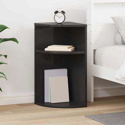 vidaXL Koncový stôl Čierna 29,6 x 29,6 x 60 cm Kompozitné drevo