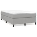 vidaXL Posteľný rám s boxspringom bledosivý 120x200 cm látka