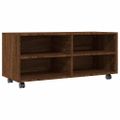 vidaXL TV skrinka s kolieskami hnedý dub 90x35x35 cm spracované drevo