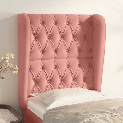 vidaXL Čelo postele so záhybmi čierne 83x23x118/128 cm zamat