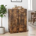vidaXL Servírovacia skriňa so zásuvkou Dymový dub 66 x 34,5 x 87 cm