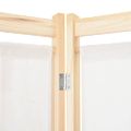 vidaXL 4-panelový paraván krémový 160x170x4 cm látkový