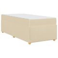 vidaXL Rám postele s matracmi Krémová 80 x 200 cm látka