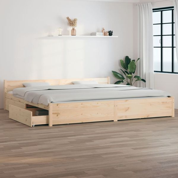 vidaXL Posteľný rám so zásuvkami 180x200 cm Super King