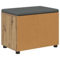 vidaXL Lavica na topánky s vankúšom Dub artisan 60 x 38 x 46 cm
