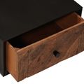 vidaXL Ručne vyrobený nočný stolík Prírodná 40 x 30 x 20 cm