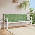 vidaXL Podložky na záhradnú lavičku 2 ks vzor listov 200x50x7 cm látka