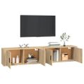 vidaXL Nástenné TV skrinky 2 ks dub sonoma 100x34,5x40 cm