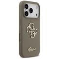 Puzdro Guess Silicone Big 4G Script pre iPhone 17 Pro Max Hnedá