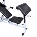 vidaXL Posilňovacia lavica so stojanom na závažie a sadou činiek 90 kg