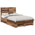 vidaXL Rám postele Staré drevo 135 x 190 cm Kompozitné drevo