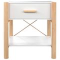 vidaXL Nočné stolíky 2 ks biele 42x38x45 cm spracované drevo