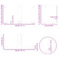 vidaXL Nohy konferenčného stolíka v tvare T, 2 ks, čierne, 40x25x(30-31) cm, oceľové