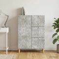 vidaXL Servírovacia skriňa Betónovo sivá 66 x 34,5 x 90 cm