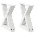 vidaXL Nohy konferenčného stolíka 2 ks biele 40x(30-31,3) cm oceľové