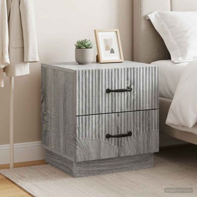 vidaXL Nočný stolík 2 ks Sivá sonoma 43 x 34,5 x 44,5 cm