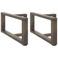 vidaXL Nohy konferenčného stolíka v tvare T, 2 ks, čierne, 60x25x(30-31) cm, oceľové