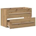 vidaXL Kúpeľňová skrinka pod umývadlo, dubový drevený remeselník, 80x38,5x48 cm, imitácia dreva