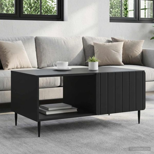 vidaXL Konferenčný stolík Čierna 90 x 50 x 40 cm Kompozitné drevo