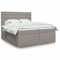 vidaXL Boxspring posteľ s matracom sivohnedý 200x200 cm látka