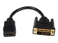 HDMI Female to DVI Male - HDMI to DVI Dongle Adapter Cable (HDDVIFM8IN) - Video adaptér - HDMI so zdierkami (female) do DVI-D s pinmi (male) - 20.32 cm - tienený - čierna - pre P/N: CDP2HDMM2MB, DP2HDMM2MB, HDDVIMM3, HDMM1MP, HDMM2MP, HDMM3MP, HDPMM50, MDP2HDMM2MB