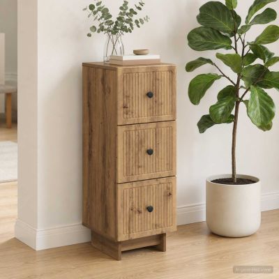 vidaXL Zásuvkový kabinet 33 x 34,5 x 90 cm Kompozitné drevo