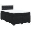 vidaXL Posteľný rám boxspring s matracom čierny 120x200 cm zamat