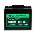 AGM12V18AH-H Green Cell AGM VRLA 12V 18Ah bezúdržbová batéria pre pokladne, hračky a kamery (181×77×