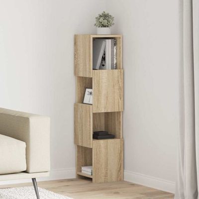 vidaXL Rohová skrinka Sonoma dub 25,5x25x102cm Kompozitné drevo