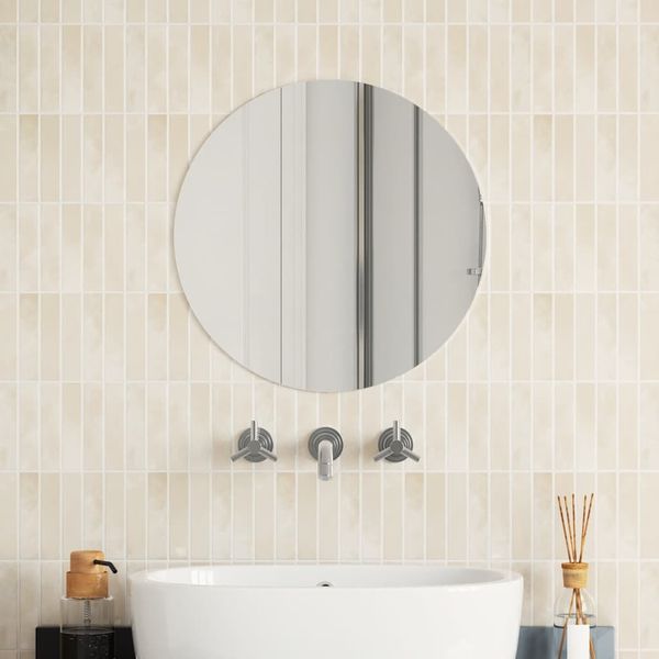 vidaXL Nástenné zrkadlo 50 cm okrúhle sklenené