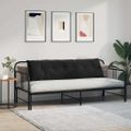 vidaXL Poduška na chrbát Čierna 180 x 50 cm Kordúrová tkanina