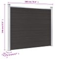 vidaXL Plotový panel WPC 180x146 cm čierny