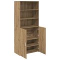 vidaXL Highboard Remeselný dub 80 x 42,5 x 185 cm Kompozitné drevo