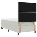 vidaXL Posteľ s pružinovým rámom Svetlosivá 200 x 100 cm Zamat
